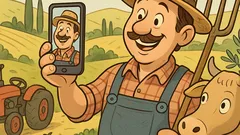 Barzelletta: l’agricoltore col cellulare